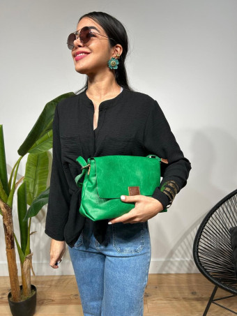 Bolso Básico Solapa SYABIL Verde HEVE