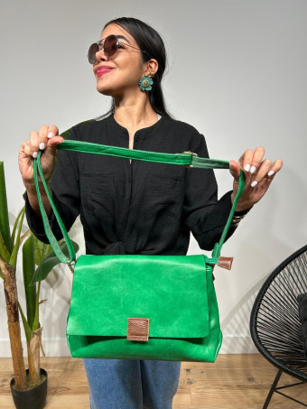 Bolso Básico Solapa SYABIL Verde HEVE