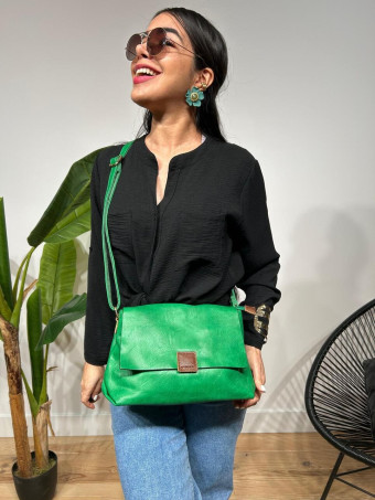 Bolso Básico Solapa SYABIL Verde HEVE