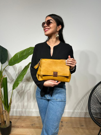 Bolso Básico Solapa SYABIL Ocre HEVE