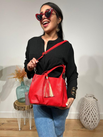 Bolso Abatanado Doble Asa LISMONNIE Rojo HEVE