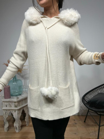 Jersey Largo Capucha WINTERDAY Beige HEVE