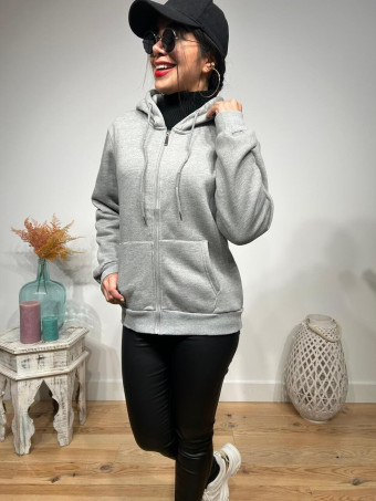 Sudadera Básica Capucha LOOTER Gris HEVE