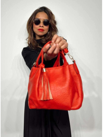 Bolso Abatanado Doble Asa LISMONNIE Rojo HEVE