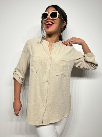 Camisa Fluida FLOSSIE Beige HEVE