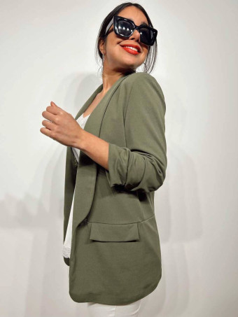 Blazer Frunces BIANCA Verde Militar HEVE