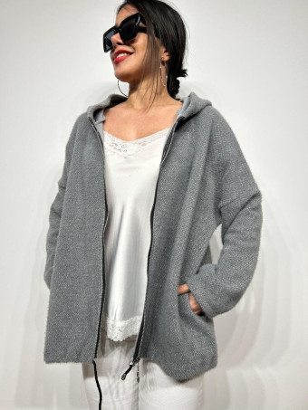 Chaqueta Punto Soft Cremallera WOOLWICH Gris HEVE