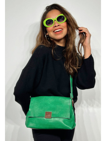 Bolso Básico Solapa SYABIL Verde HEVE