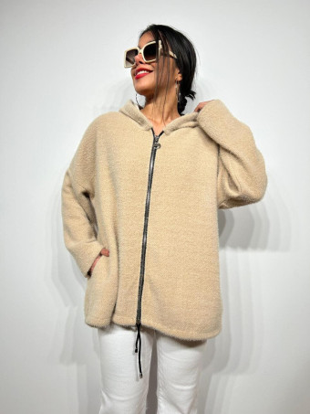 Chaqueta Punto Soft Cremallera WOOLWICH Beige HEVE