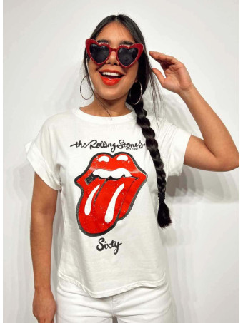 Camiseta Algodón ROLLING SIXTY Blanco HEVE