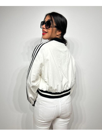 Chaqueta Bomber Sporty JUSTEVEN Blanco HEVE