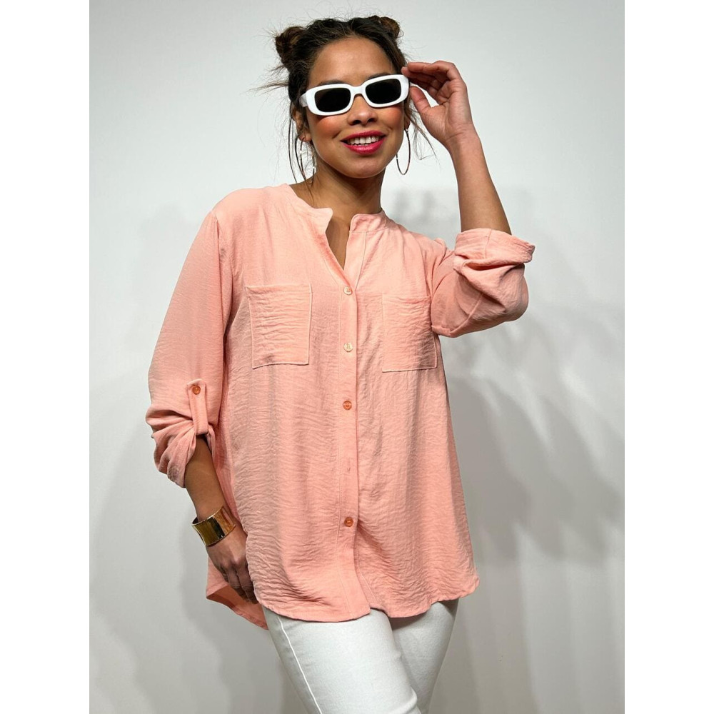 Camisa Fluida FLOSSIE Rosa Peach HEVE