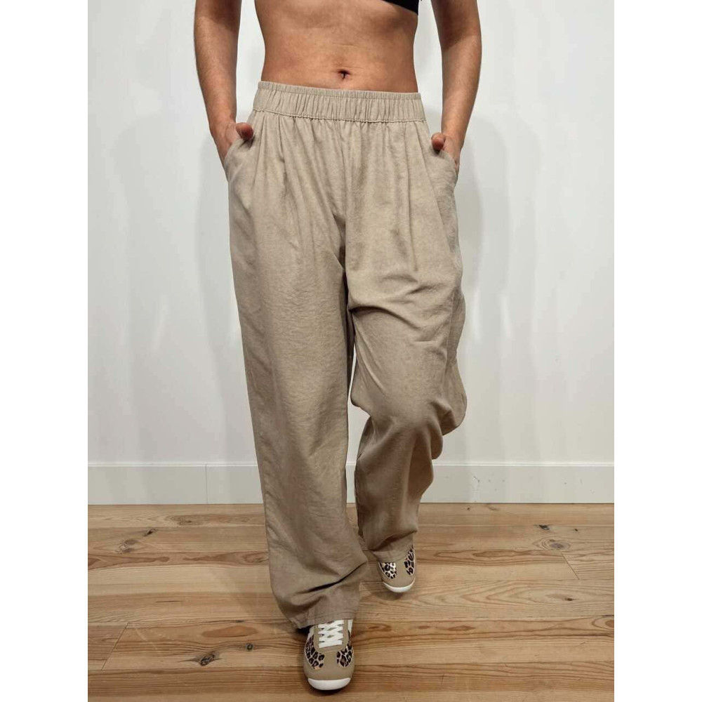 Pantalón Soft Full Lenght RACHERT Taupe HEVE