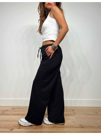 Pantalón Ligero Wide Leg DRASSA Negro HEVE