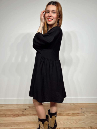 Vestido Corto Oversize KILVAN Negro HEVE