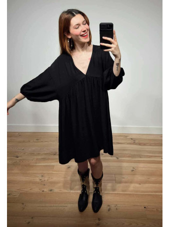 Vestido Corto Oversize KILVAN Negro HEVE