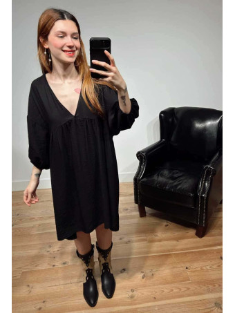 Vestido Corto Oversize KILVAN Negro HEVE