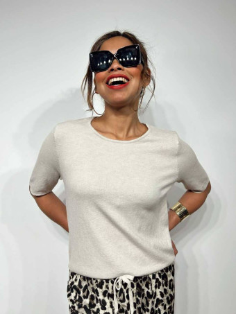 Punto Fino Manga Corta MARSYA Beige HEVE