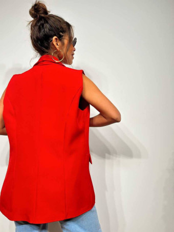 Chaleco Cuello Smoking BOOLE Rojo HEVE