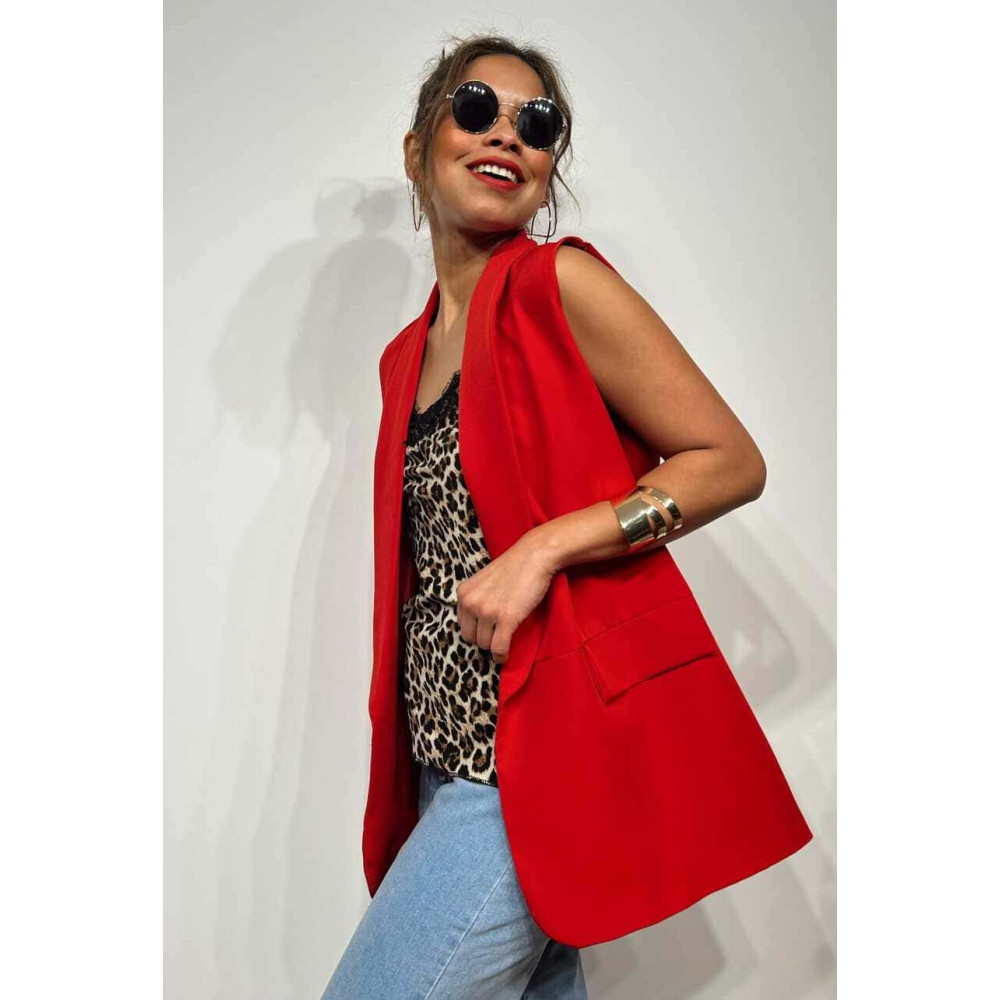 Chaleco Cuello Smoking BOOLE Rojo HEVE Chaleco Cuello Smoking BOOLE Rojo HEVE