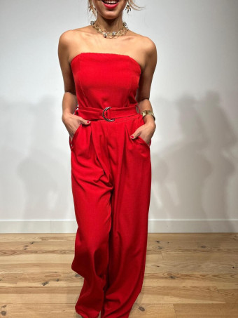 Mono Largo Off Shoulder AMUSED Rojo HEVE