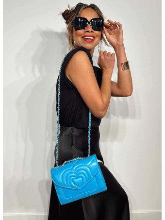 Bolso Corazón Cadena GLOVER Azul Capri HEVE
