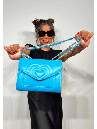 Bolso Corazón Cadena GLOVER Azul Capri HEVE