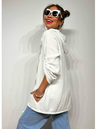 Chaqueta Ligera Estructura BRUBAKER Blanco HEVE