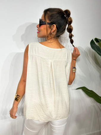 Blusa Botones HASBOO Beige HEVE