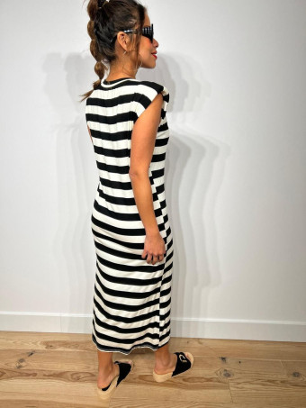 Vestido Largo Rayas COASTER Negro HEVE