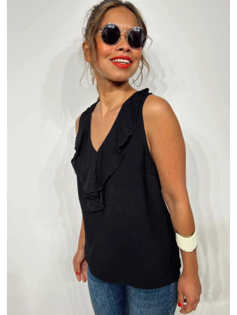 Blusa Volantes DAMALS Negro HEVE