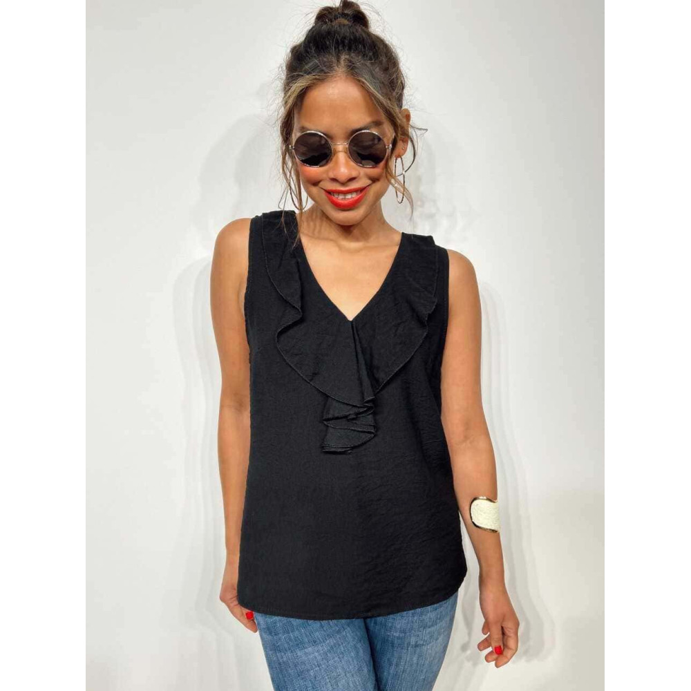 Blusa Volantes DAMALS Negro HEVE