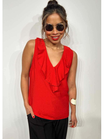 Blusa Volantes DAMALS Rojo HEVE