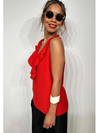 Blusa Volantes DAMALS Rojo HEVE