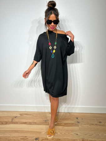 Vestido Oversize con Collar FRANTZ Negro HEVE