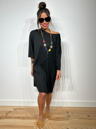 Vestido Oversize con Collar FRANTZ Negro HEVE