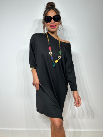 Vestido Oversize con Collar FRANTZ Negro HEVE
