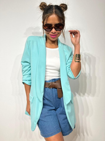 Blazer Frunces BIANCA Aguamarina HEVE