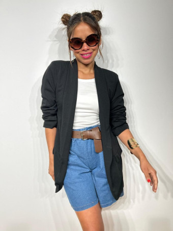 Blazer Frunces BIANCA Negro HEVE