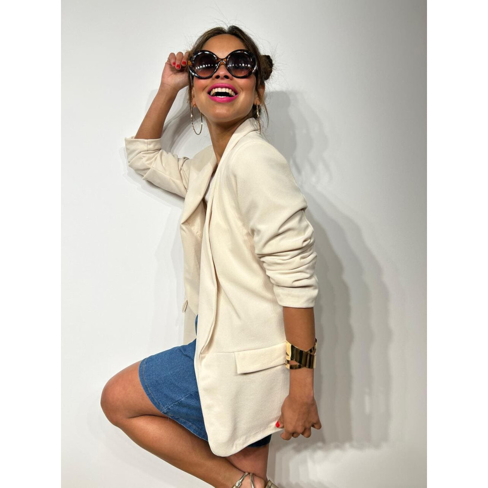Blazer Frunces BIANCA Beige HEVE Blazer Frunces BIANCA Beige HEVE