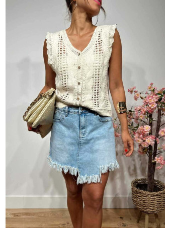 Falda-Pantalón Vaquera Desflecada NOLITA HEVE