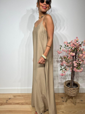 Vestido Casual Tirantes RANBELL Taupe HEVE