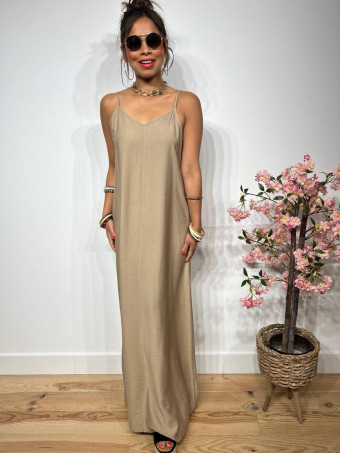 Vestido Casual Tirantes RANBELL Taupe HEVE