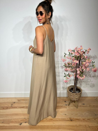 Vestido Casual Tirantes RANBELL Taupe HEVE