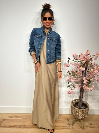 Vestido Casual Tirantes RANBELL Taupe HEVE