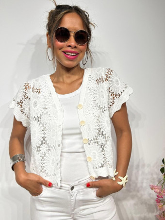 Punto Crochet Algodón MEWTTY Blanco HEVE