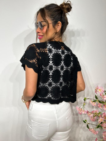 Punto Crochet Algodón MEWTTY Negro HEVE