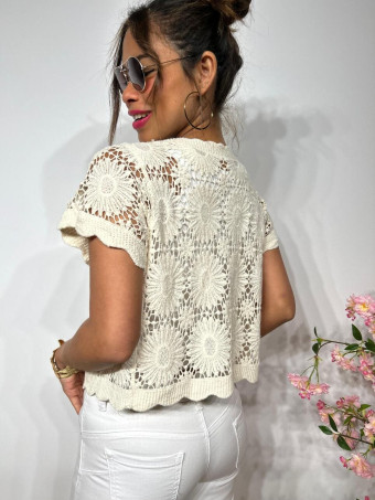 Punto Crochet Algodón MEWTTY Beige HEVE
