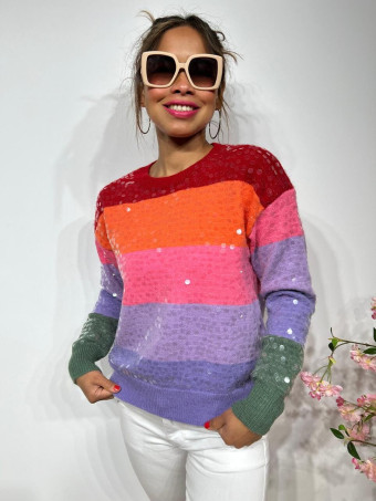 Punto Color Block Lentejuelas CHEYNE HEVE