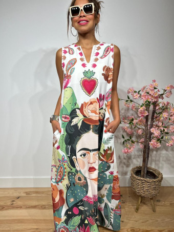 Vestido Oversize Estampado Frida HEVE